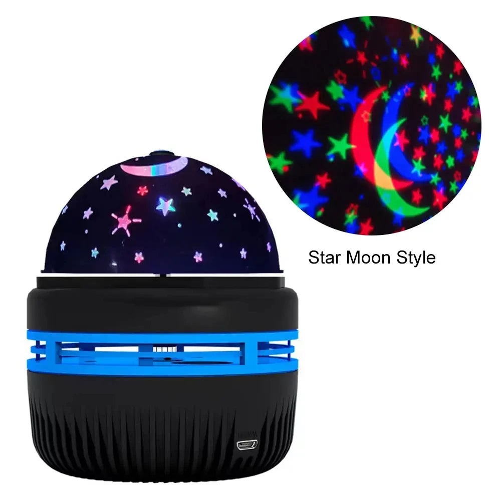 Starry Sky Projector Night Light | USB LED Moon and Stars Room Lamp alternate view