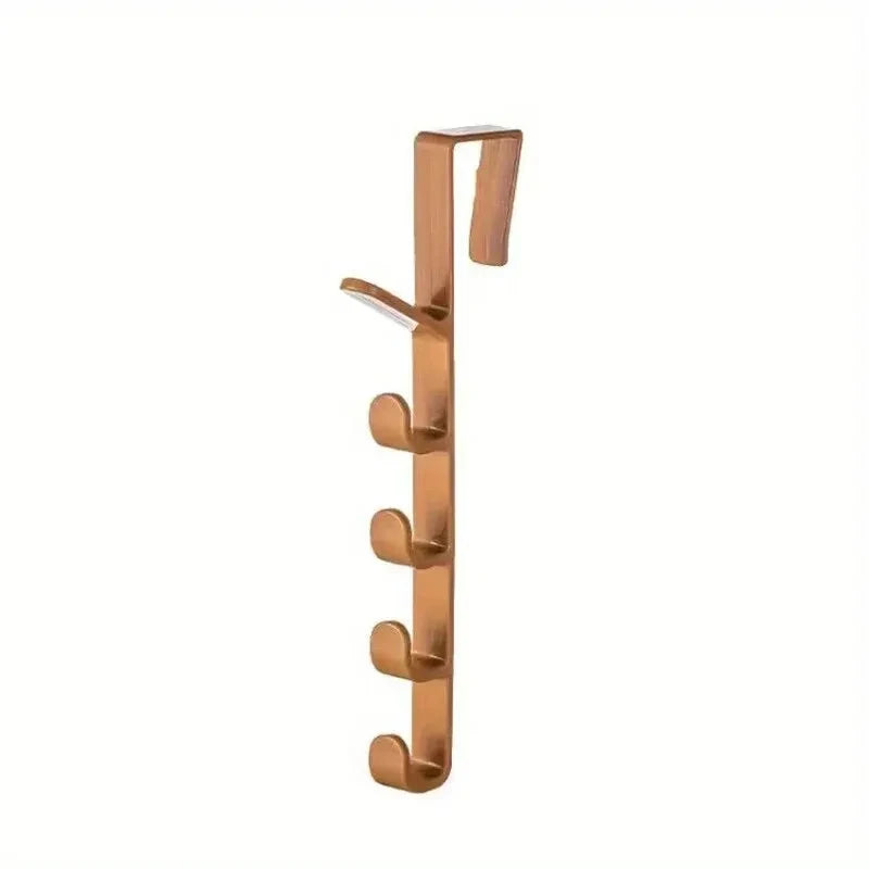 1pc Bedroom Door Hanger Clothes Hanging Rack Over The Door Plastic Home Storage Organ alternate view