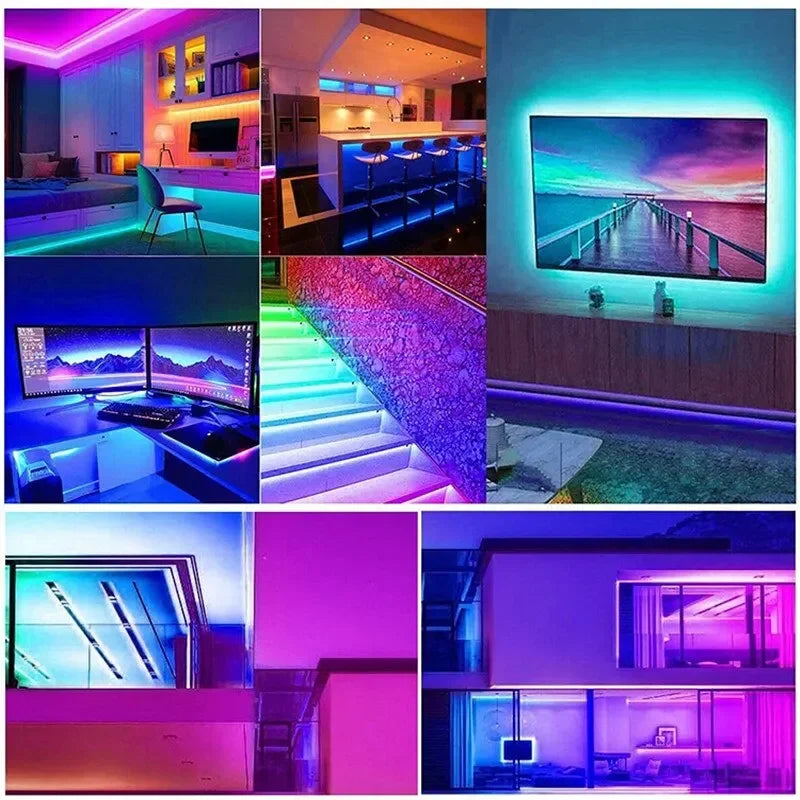 2m USB LED Strip Lights | RGB SMD2835 TV Background Lighting with IR Remote additional angle