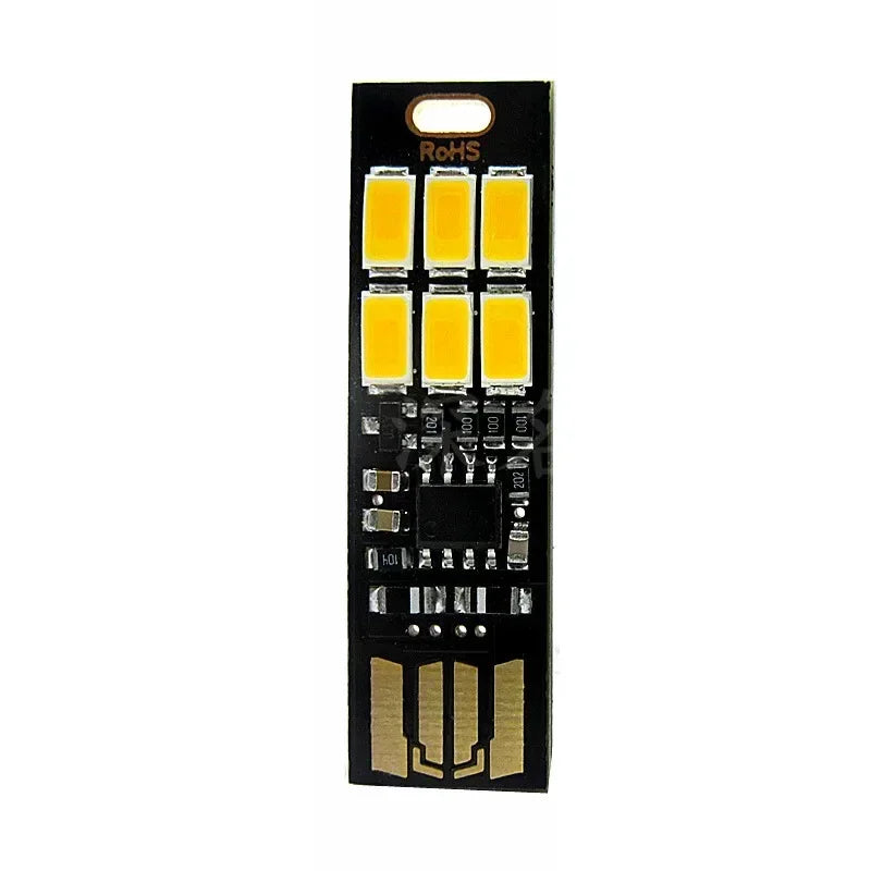 Mini USB Card Light | 6 LED Touch Dimming Keychain Night Light alternate view