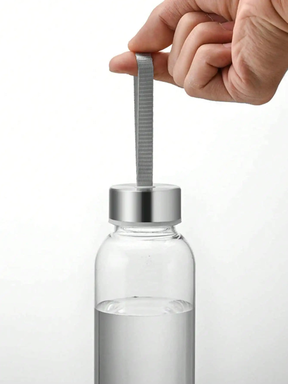 1 PC 600ML Transparent Water Bottle with Carrying Strap, Daily Direct Drinking Cup detail view