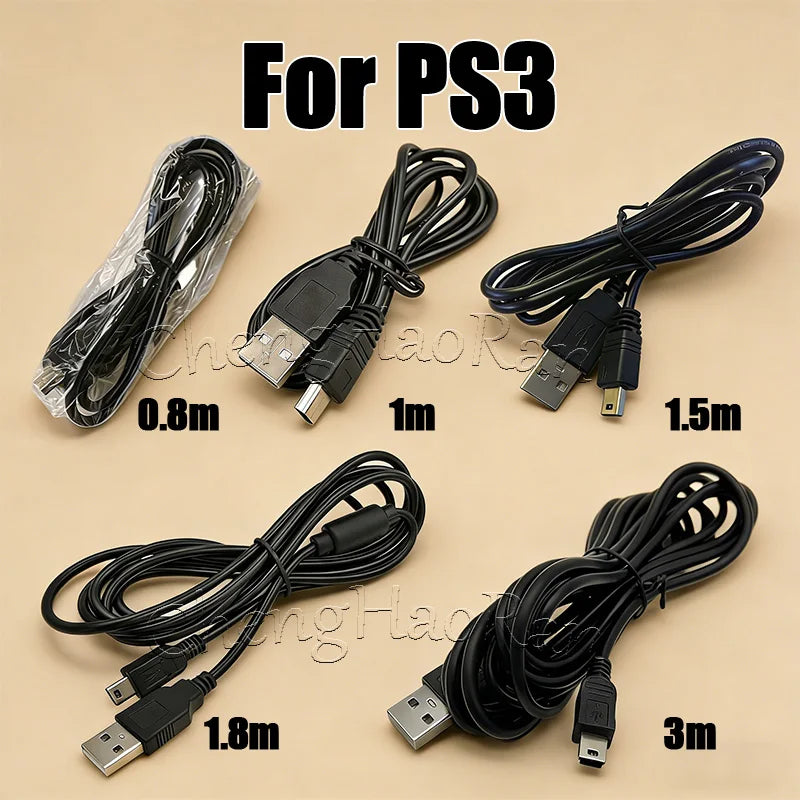 PS3 Controller Charging Cable | USB Power Cord for Sony PlayStation 3