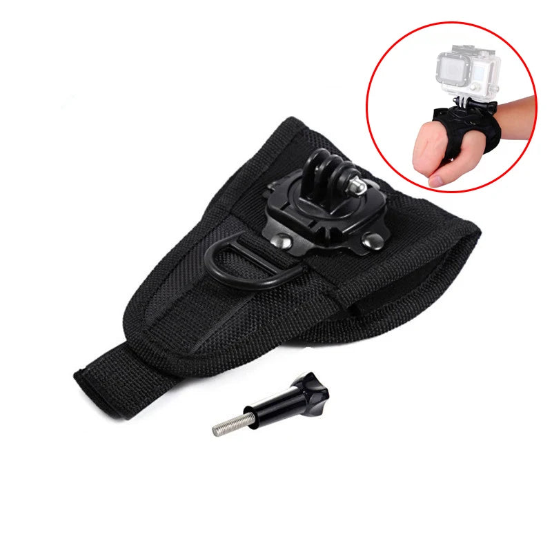 360 Rotating Hand Strap Mount for GoPro DJI Insta360 detail view