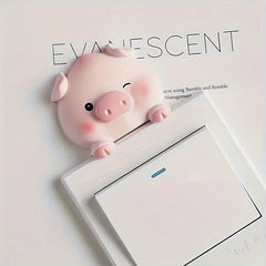 3D Cartoon Pig Light Switch Cover | Sweet Pink Animal Wall Decor alternate view