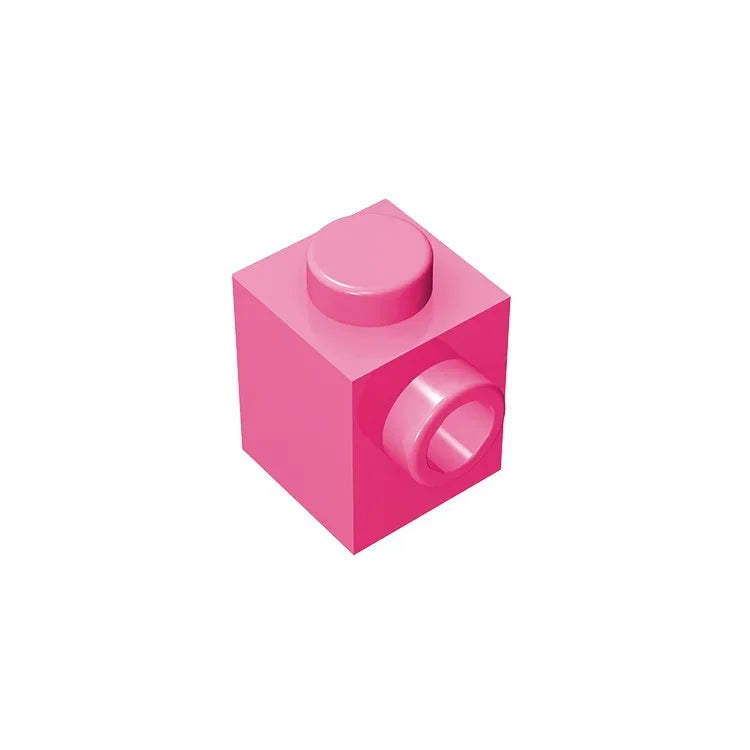 Gobricks GDS-635 BRICK 1X1 W. 1 KNOB | Single Side Bump Building Block Compatible w additional angle
