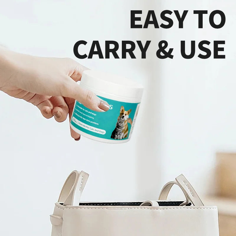 Pet supplies, pet unwashed gloves, cats, dogs, pet cleaning wipes, gloves that can be lifestyle view