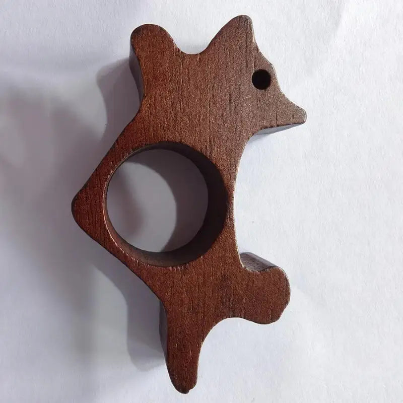 2026 New 1pcs Wooden Animal Pet Cat Dog Bookmark Page Marker With Metal Ring Student Rea detail view