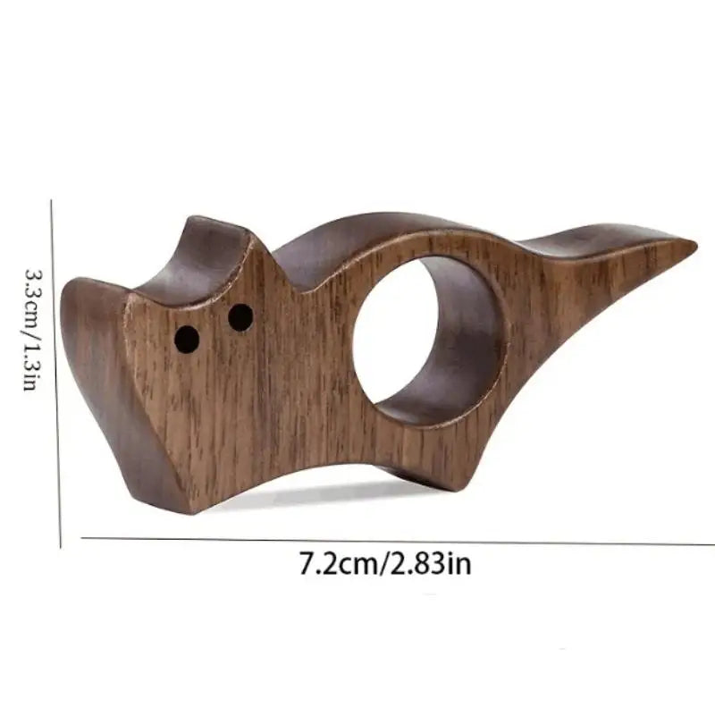2026 New 1pcs Wooden Animal Pet Cat Dog Bookmark Page Marker With Metal Ring Studen additional angle