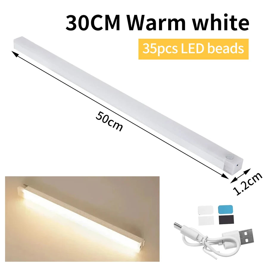 Rechargeable Motion Sensor LED Cabinet Light | Wireless Night Light for Kitchen, Stair close-up view