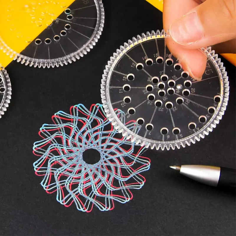 Creative Spirograph Drawing Toys Set Funny Art Crafts Gears Geometry Stencils Paintin alternate view