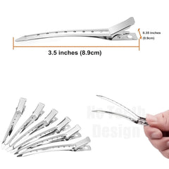 Hair Salon Hair Clips Metal Duckbill Crocodile Curling Hair Styling Clips Barber Shop alternate view