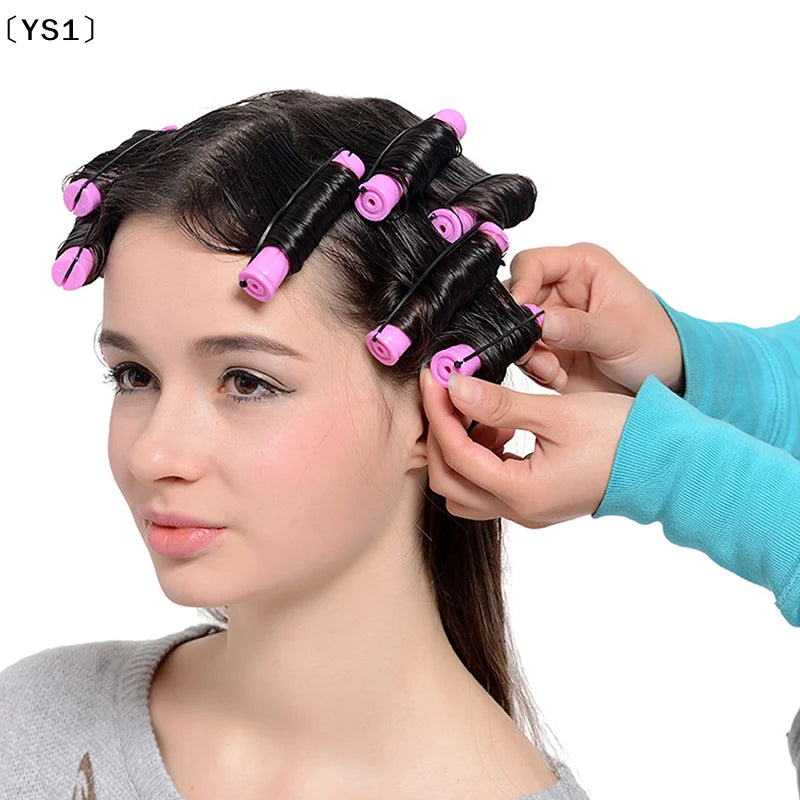 〔YS1〕12pcs Hair Perm Rods Short Cold Wave Rods Hair Curler No Heat Perming Rods Hair C close-up view