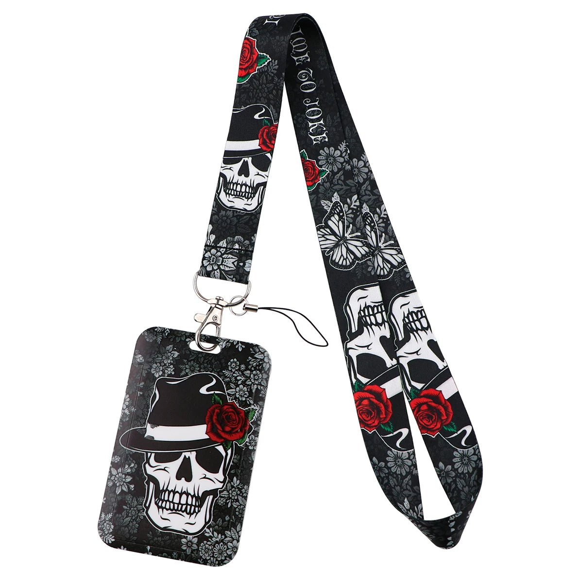 Human Skeleton Lanyard Card Holder Neck Strap for key ID Card Phone Straps Badge Hold lifestyle view