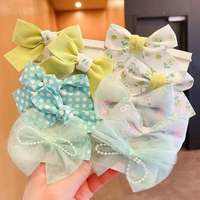 10pcs Hair Accessories Girls Scrunchies Aesthetic Lacos De Cabelo Infantil Bands Ki additional angle