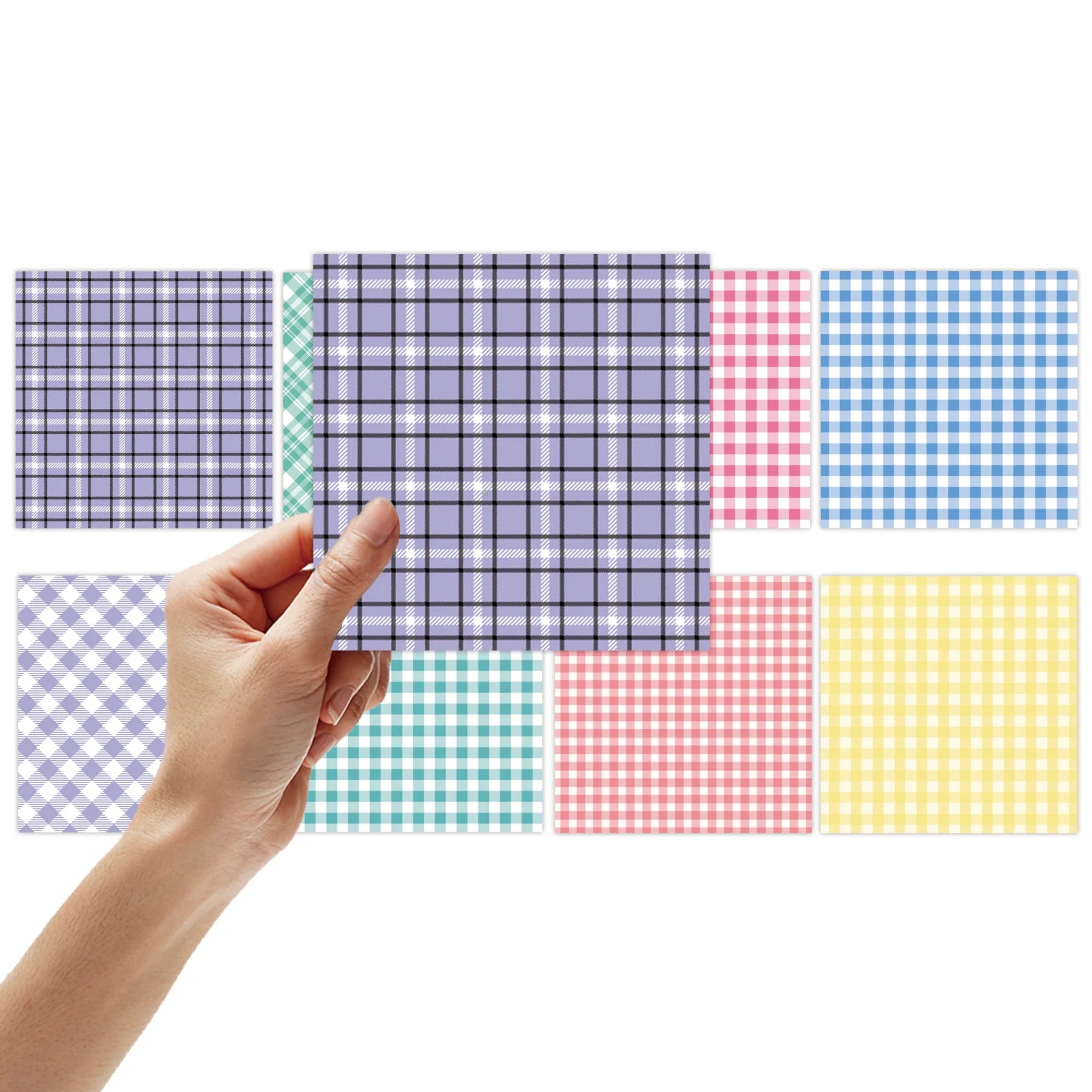 Retro Grid Collage Paper Sheets | DIY Scrapbooking & Junk Journal Material alternate view