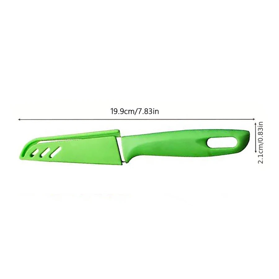 Candy-Colored Portable Fruit Peeler Knife | Stainless Steel Kitchen Gadget close-up view