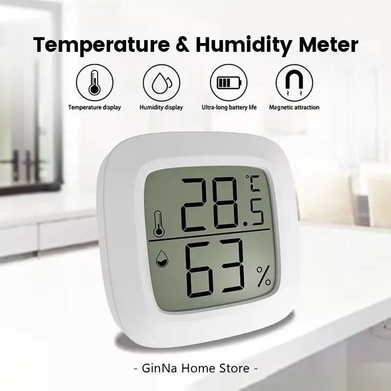LCD Digital Thermometer Hygrometer | Indoor Room Temperature Humidity Monitor alternate view