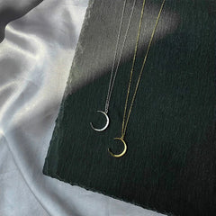 Stainless Steel Necklace New Fashion Moon Chain Pendant Simplicity Necklaces For Wome alternate view