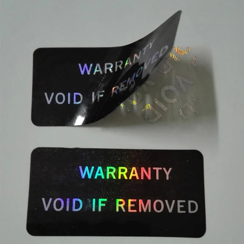 100 Pack Tamper Proof Warranty Stickers | Security Seal Void Labels alternate view