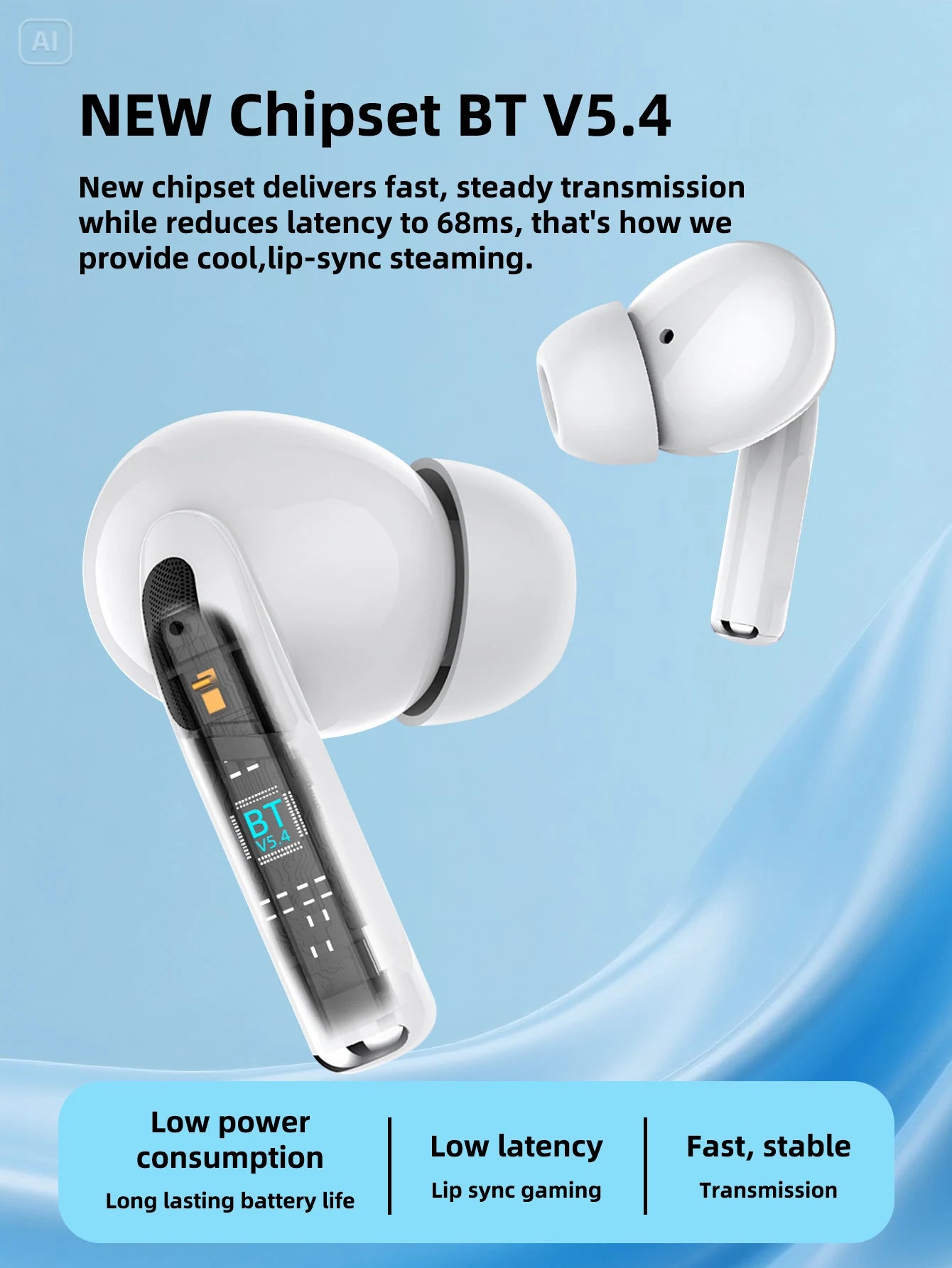 2026 Pro Wireless Bluetooth Headphones | Premium Sound with Mic and Charging Case close-up view