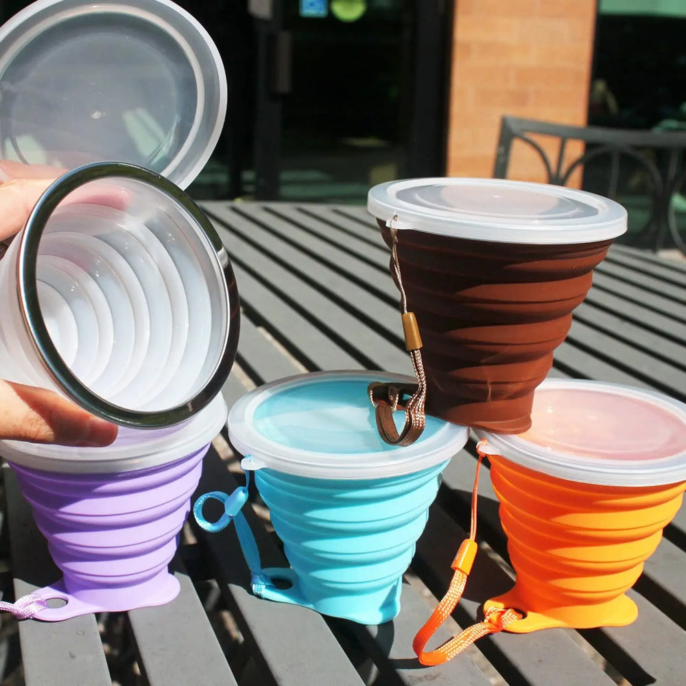 Silicone Foldable Cup Collapsible Telescopic Cute Water Bottle Outdoor Travel Child additional angle