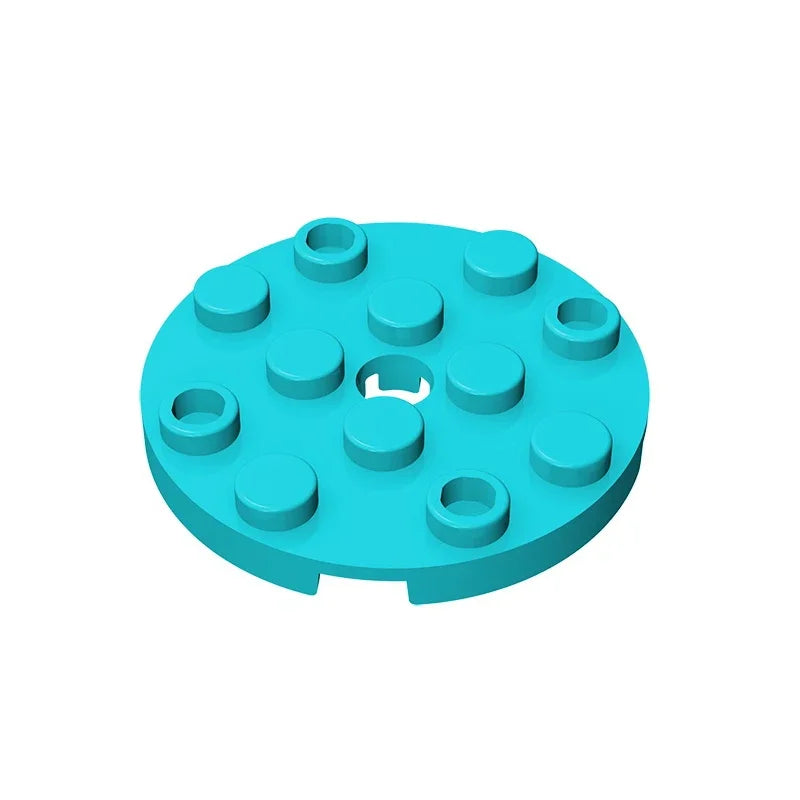 Gobricks GDS-841 Round Plate 4x4 with Hole | Compatible Building Block for DIY Creations detail view