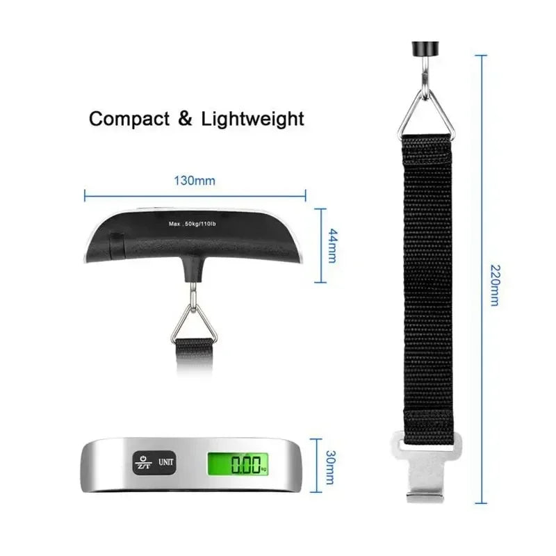 Portable Digital Luggage Scale 110lb/50kg | Travel Hanging Weight Scale lifestyle view