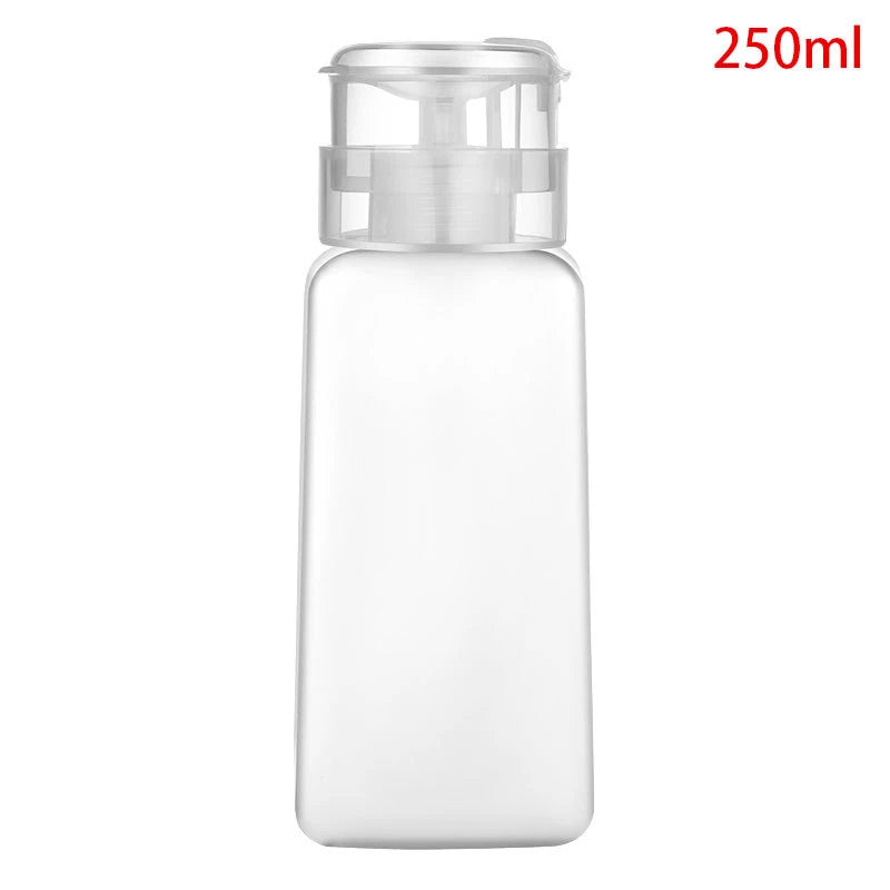 60/150/180/250ml Empty Pump Dispenser UV Gel Polish Clean Remover Bottle lifestyle view