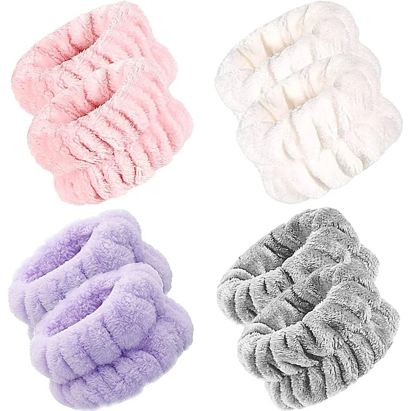 Wrist Washband Microfiber Wrist Wash Towel Band Wristband Scrunchies for Wash Face Absorbent Wrist S