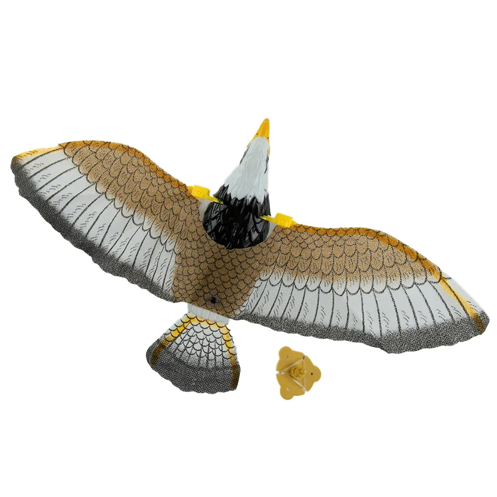 Hanging Falcon Bird Deterrent | Garden Decoy to Repel Birds and Protect Plants lifestyle view