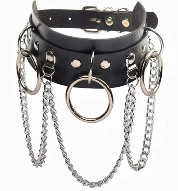 Pink Harajuku Gothic Spike Rivet Star Necklaces Collares Hip Hop Rock Black Bowknot P alternate view