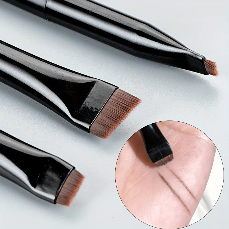 3pcs Makeup Brush Set, Blade Eyeliner Brush Fine Oblique Head Eyebrow Brush Outline Eyel detail view