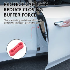 Universal Car Door Buckle Silicone Cushion Pad 4pcs close-up view