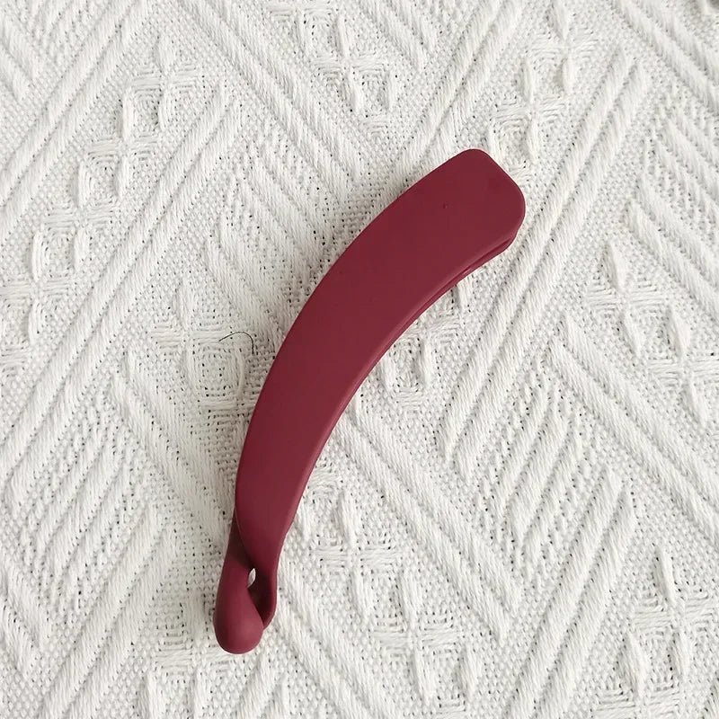 Solid Color Frosted Banana Clip Fashion Banana Ponytail Holder Korean Style Hair Clip Hairpins Barrettes Women Hair Accessories