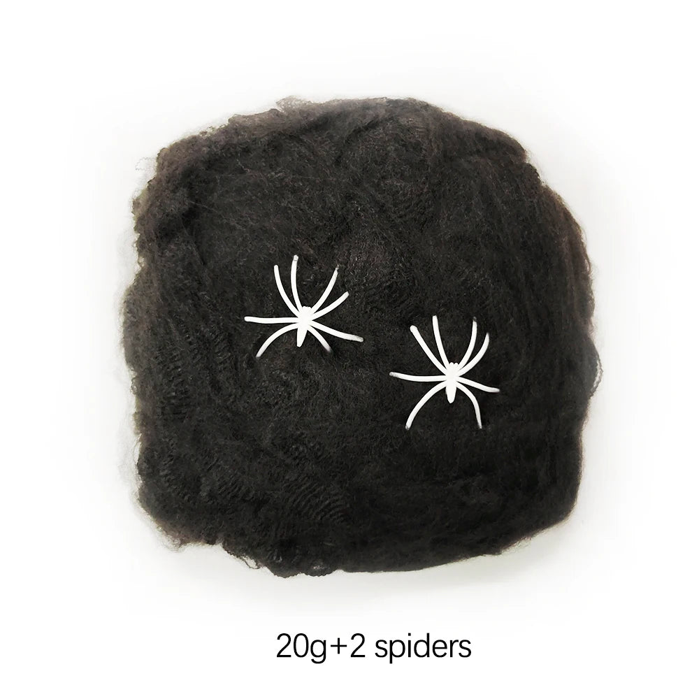 Halloween Decorations Artificial Spider Web Luminous Stretch alternate view