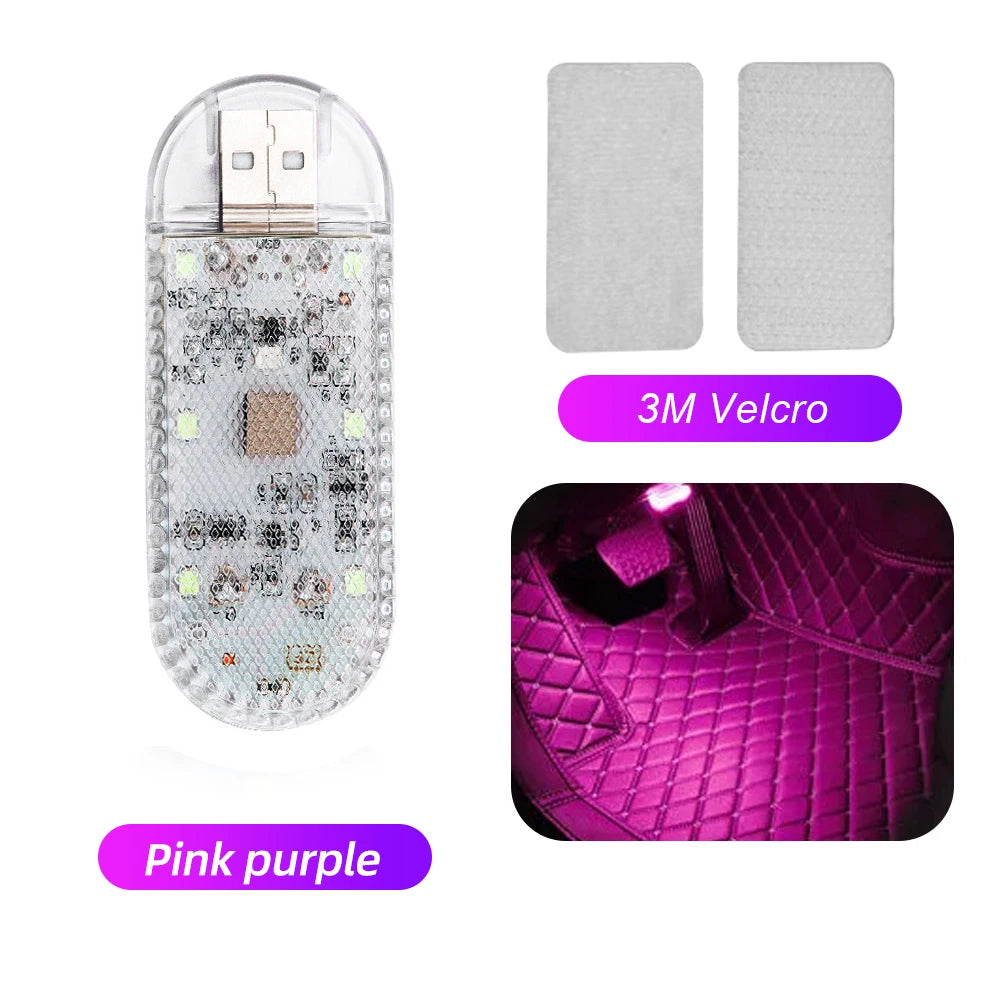 1pc Car LED Light Interior Lighting Atmosphere Lamp for Armrest Box Trunk Switch To additional angle