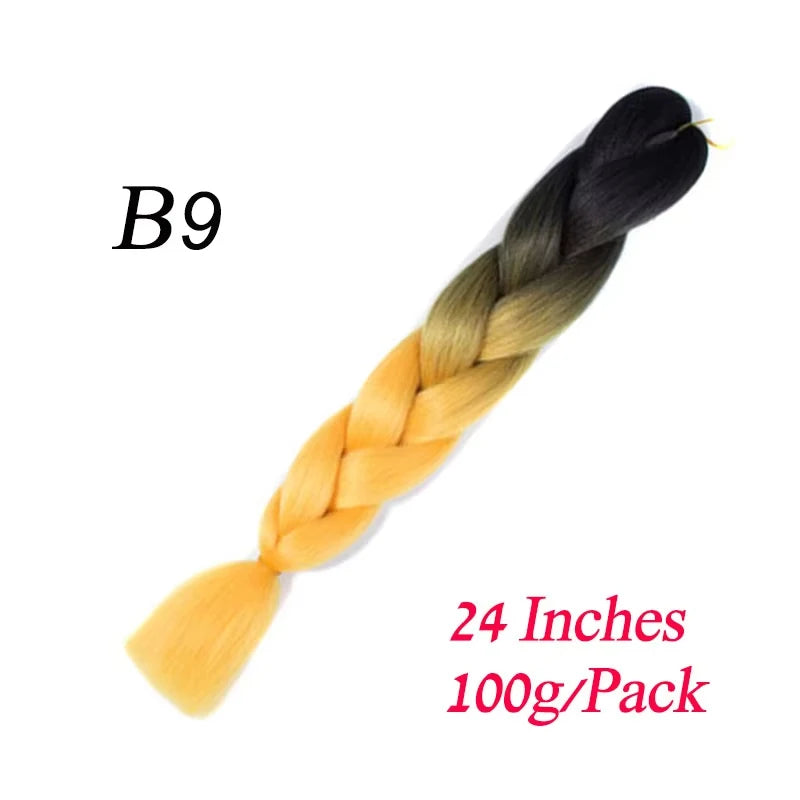 Lihui Pre Stretched Jumbo Braid Hair Extensions 24 inch | Kanekalon Synthetic Hair for African Braids