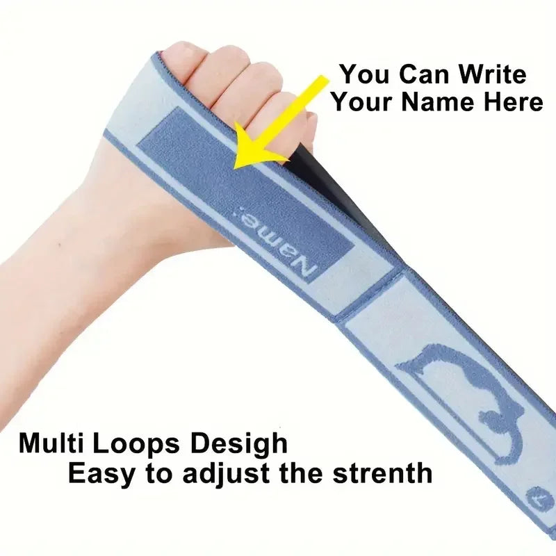 Yoga Stretching Belt | Elastic Resistance Band with Loop Design for Pilates close-up view