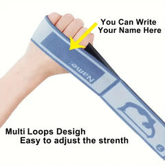 Yoga Stretching Belt | Elastic Resistance Band with Loop Design for Pilates close-up view