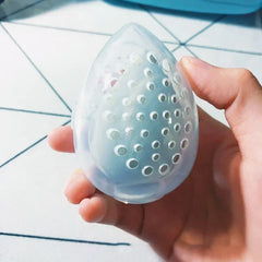 Makeup Sponge Storage Case Makeup Sponge Puff Holder Stand Empty Cosmetic Egg Shaped alternate view