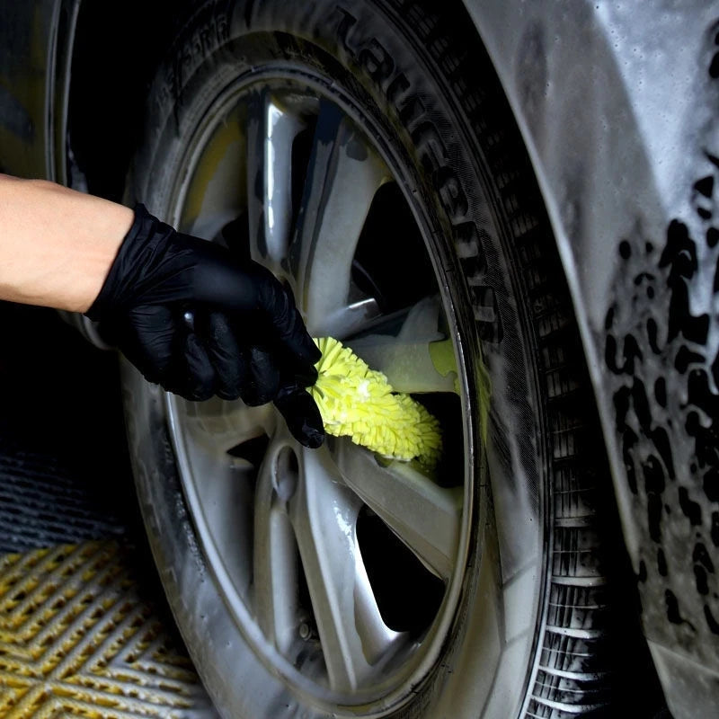 1pcs Effortlessly Clean Your Car Wheels with this Tire Rim Cleaning Tool lifestyle view