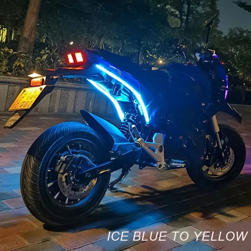 2pcs 12V Motorcycle LED Turn Signal Lights | DRL Daytime Running Lights Tail Light Strip detail view
