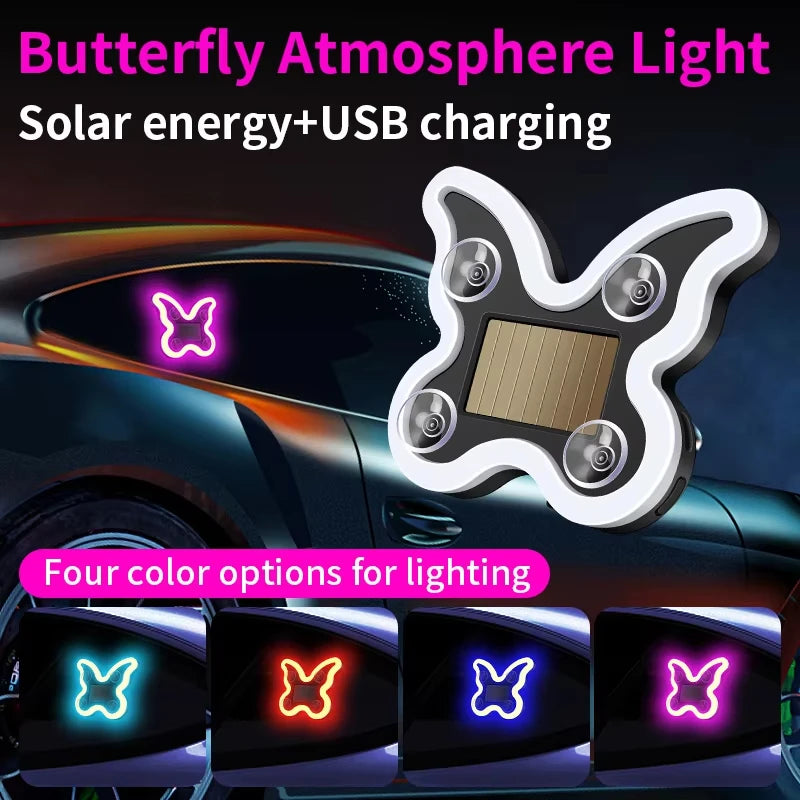 Solar Power Car Window Neon Light | USB Rechargeable Ambient Atmosphere Lamp alternate view