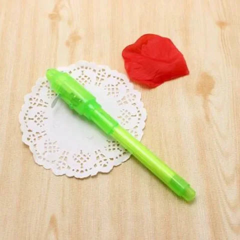 4pcs/lot Luminous Light Pen Magic Purple 2 In 1 UV Black Light Combo Drawing Invisi additional angle