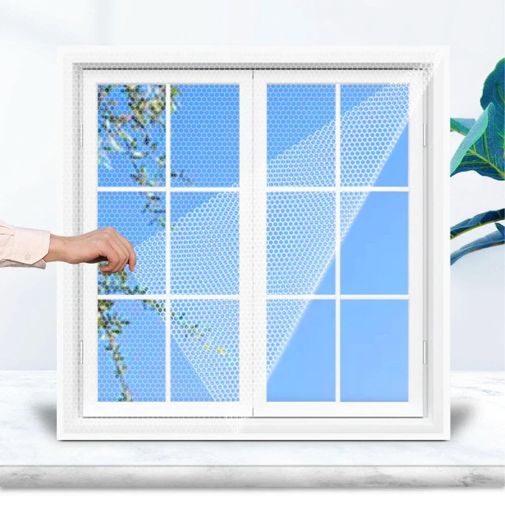 Self-Adhesive Mosquito Net for Windows | DIY Fly Screen Curtain detail view