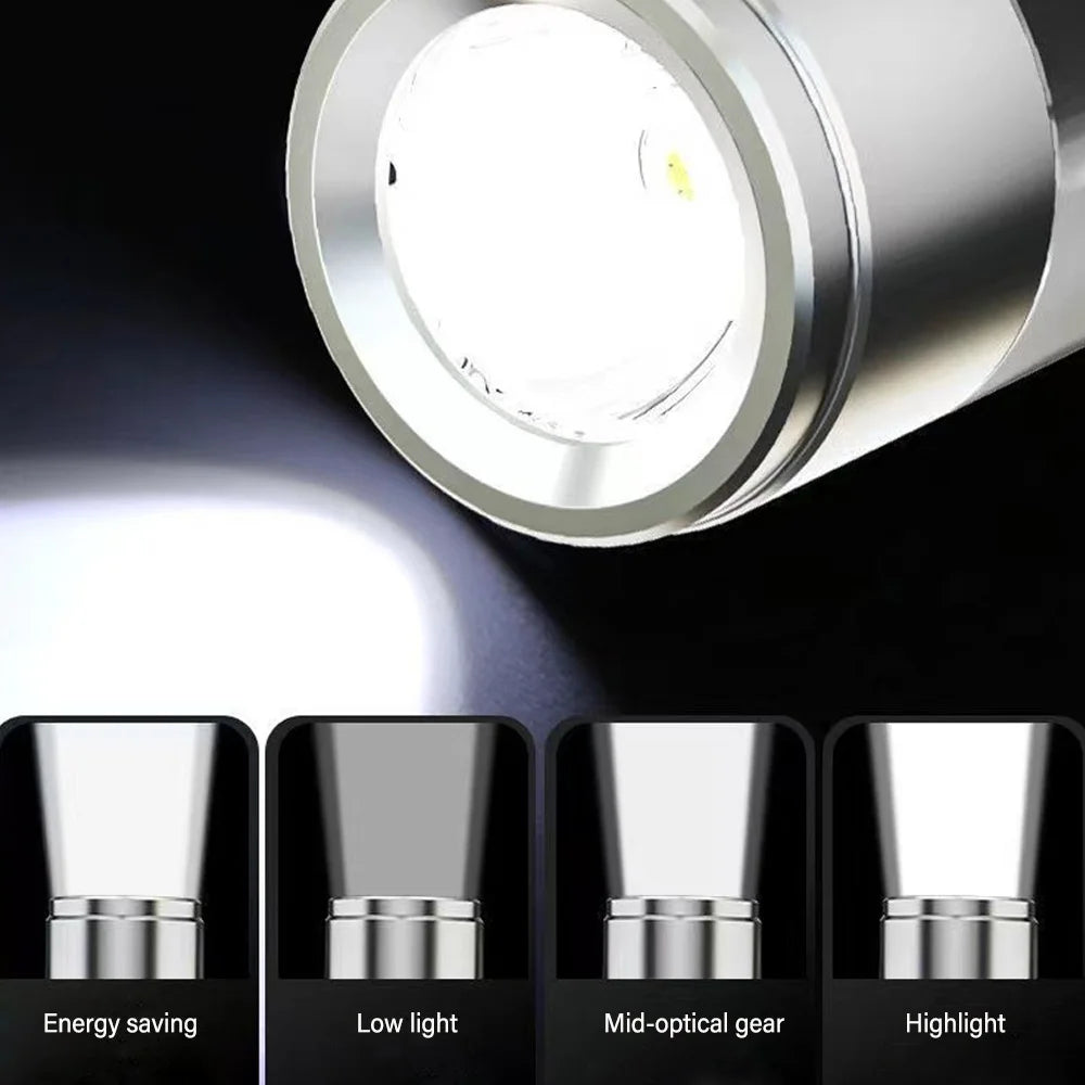 Mini Keychain Flashlight Type-C Fast Charging IP66 Waterproof Torch Lamp With Magnet M close-up view