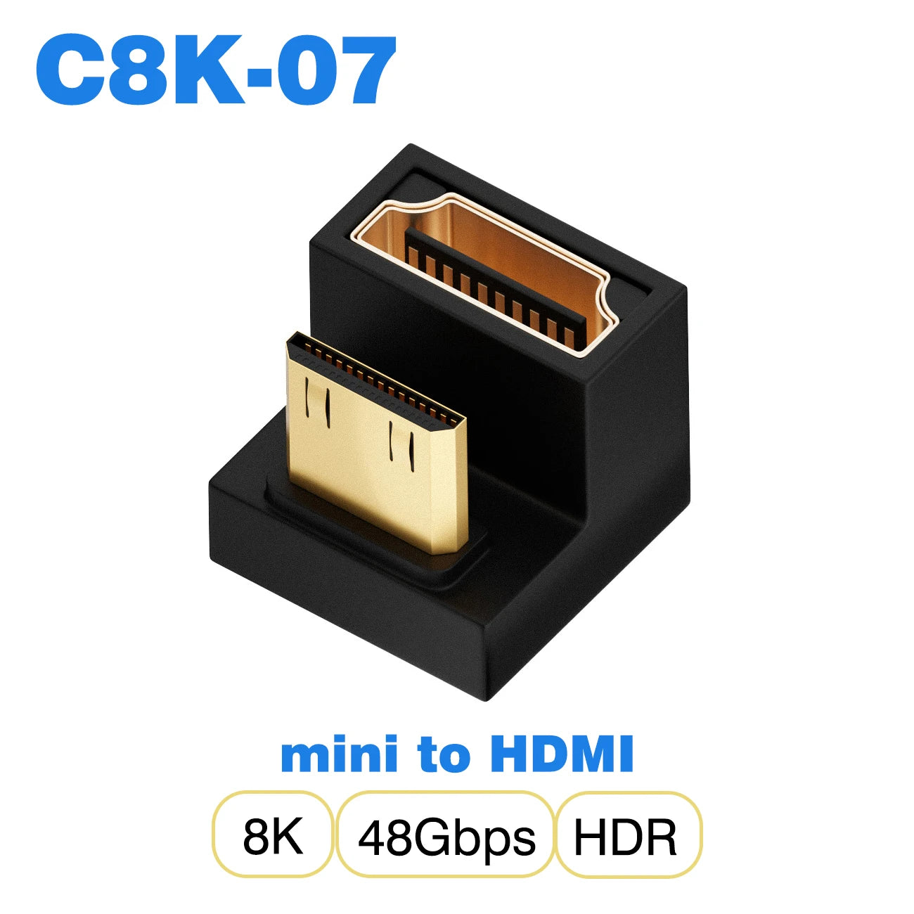 NNBILI HDMI 2.1 Cable Adapter | Mini Micro HDMI to HDMI Converter 48Gbps 8K@60Hz detail view