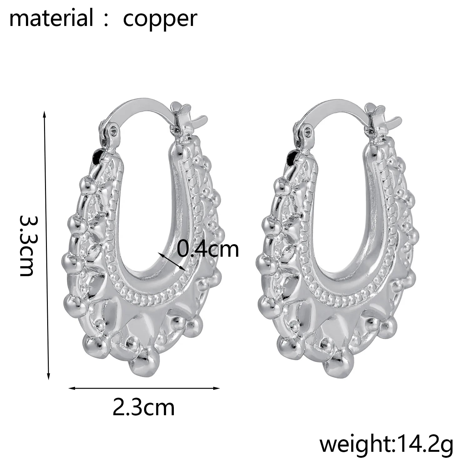 Vintage Stainless Steel Pointed Hoop Earrings | Victorian Bohemian Ear Jewelry additional angle