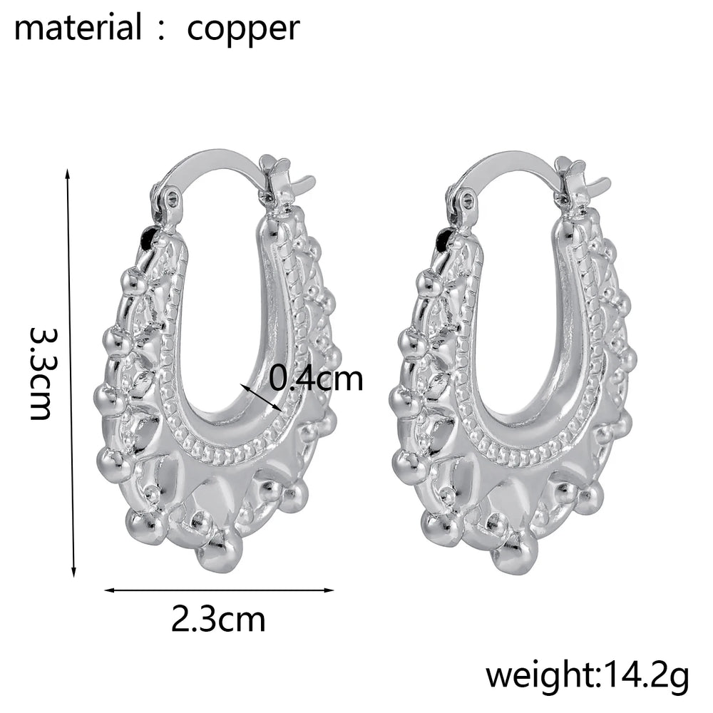 Vintage Stainless Steel Pointed Hoop Earrings | Victorian Bohemian Ear Jewelry additional angle