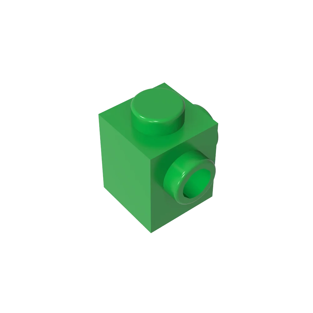 Gobricks GDS-1046 Modified Brick 1 x 1 with Studs on 2 Sides | Building Block for DIY close-up view